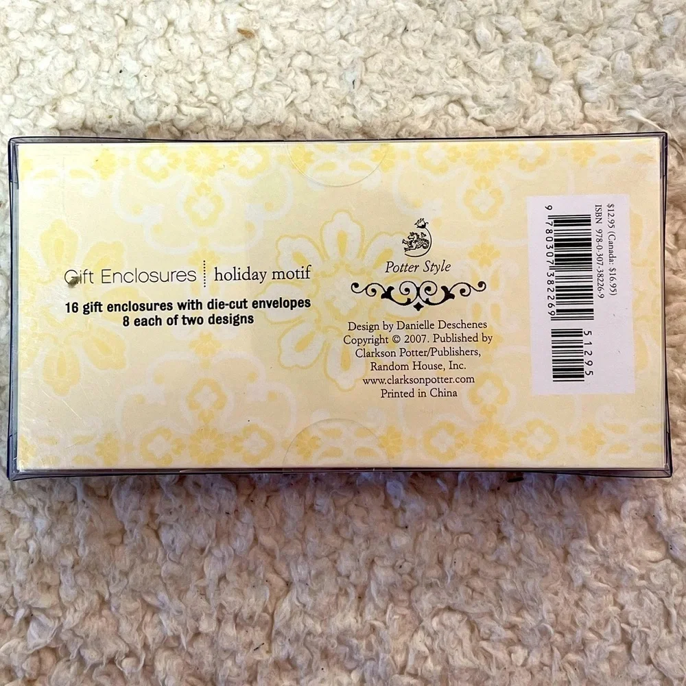 Potter Holiday Motif Gift Enclosures Cards
